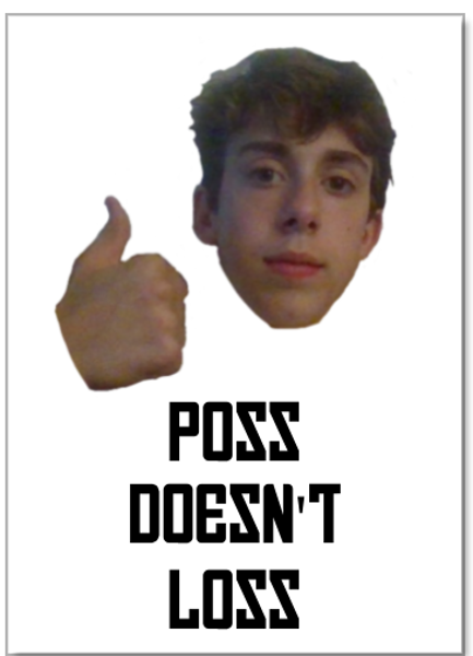 POSS DOESN'T LOSS Sticker